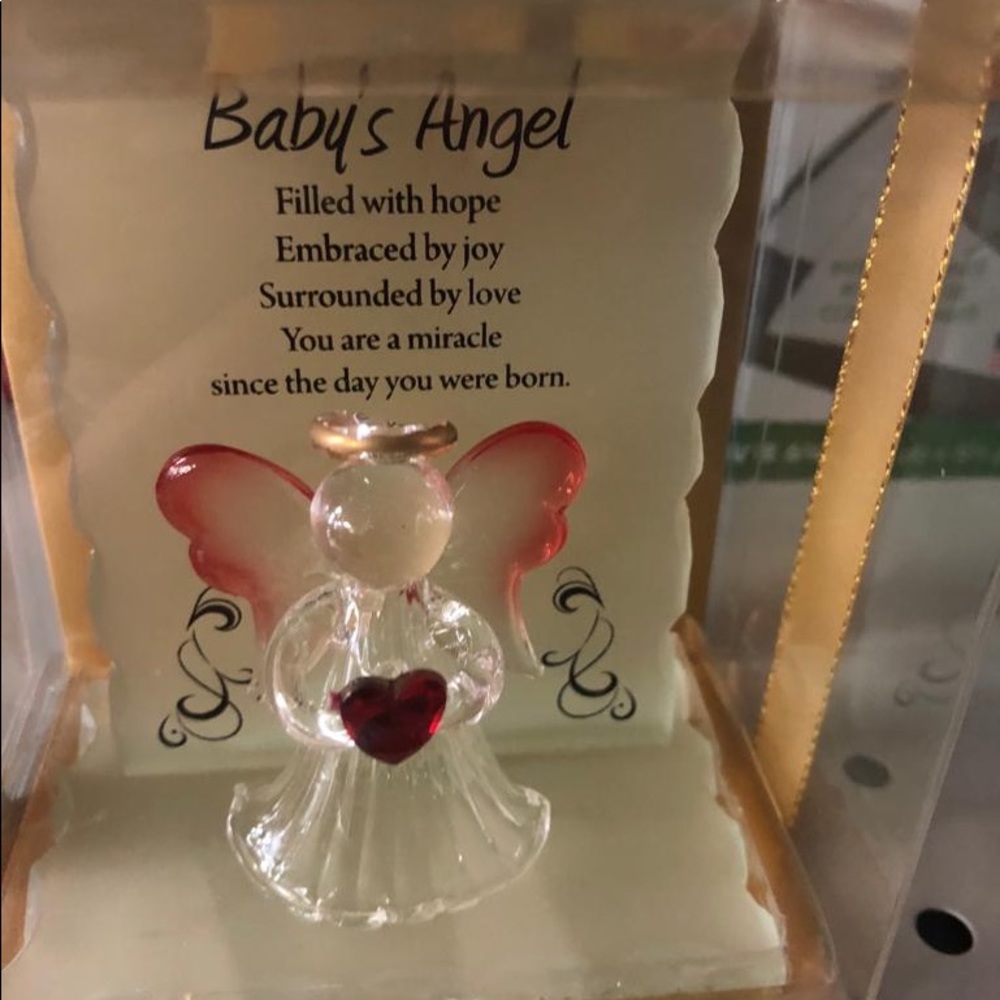 NWT Baby’s Angel Glass Figurine